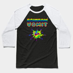 Rainbow Vomit (Design 3) Baseball T-Shirt